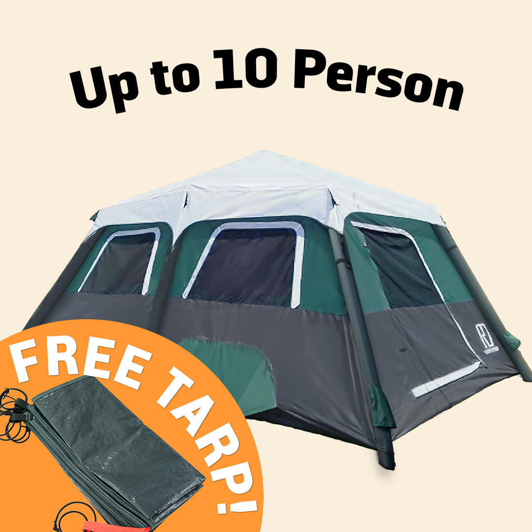 Extra Large-Sized 2 Step Cabin Tent (Up To 10 Person).