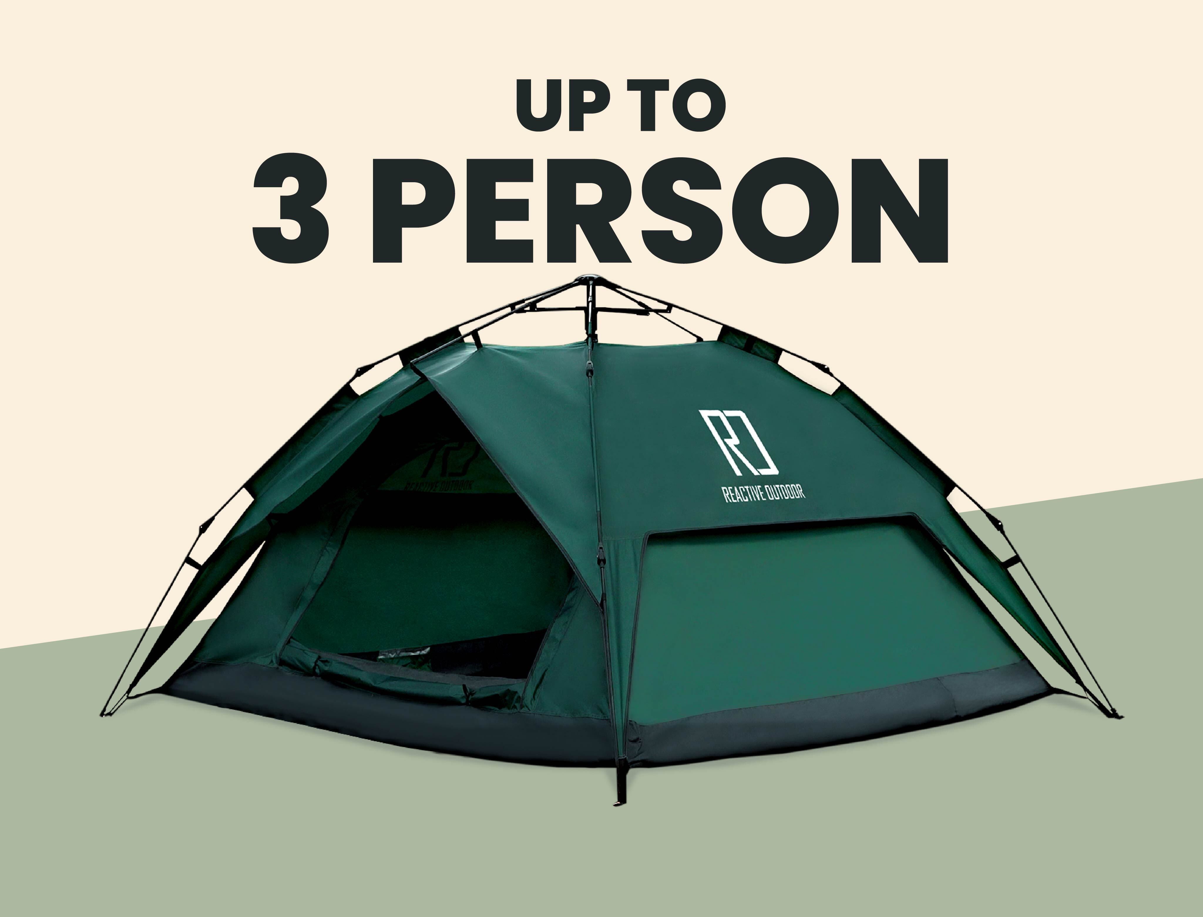 reproof tent Instant Pop Up Camping Tent Family 2-4 Person Auto Tent Waterproof – Reactive Outdoor