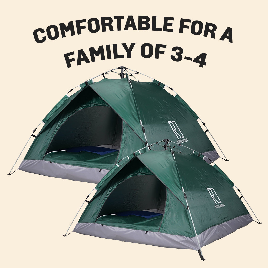 Instant Pop Up Camping Tent Family 2 4 Person Auto Tent Waterproof Reactive Outdoor