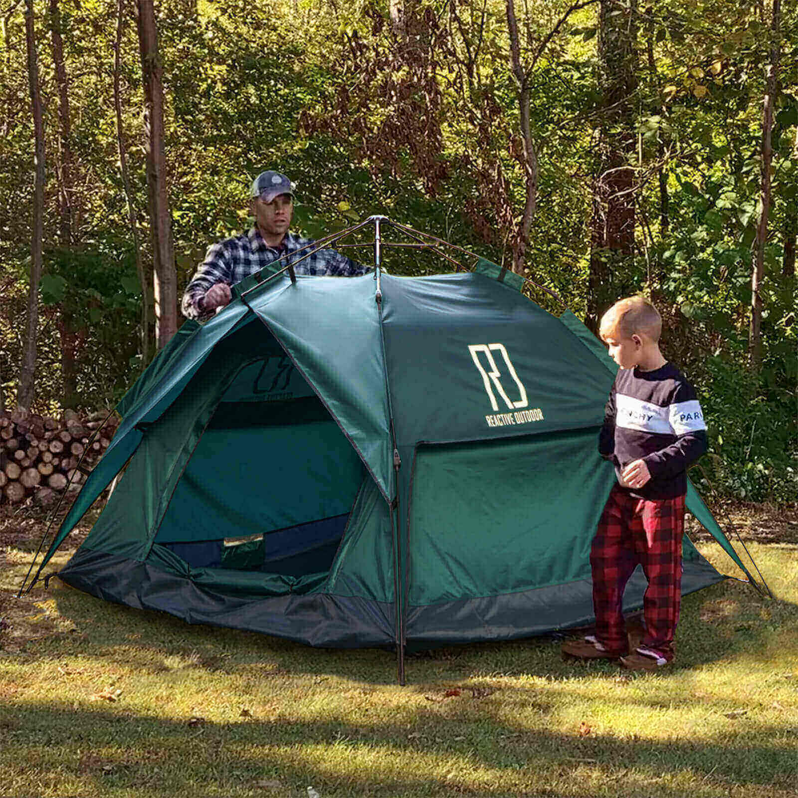 3 second tent Large-Sized 3 Secs Tent + FREE Camping Tarp (Up to 3 Person, EU)