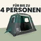 Kleines 2-Schritt-Kabinenzelt + KOSTENLOSE Camping-Plane (für bis zu 4 Personen, DE)