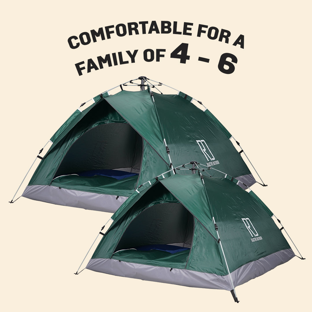1 Small-Sized + 1 Large-Sized 3 Secs Tent (Family Package, NZ)