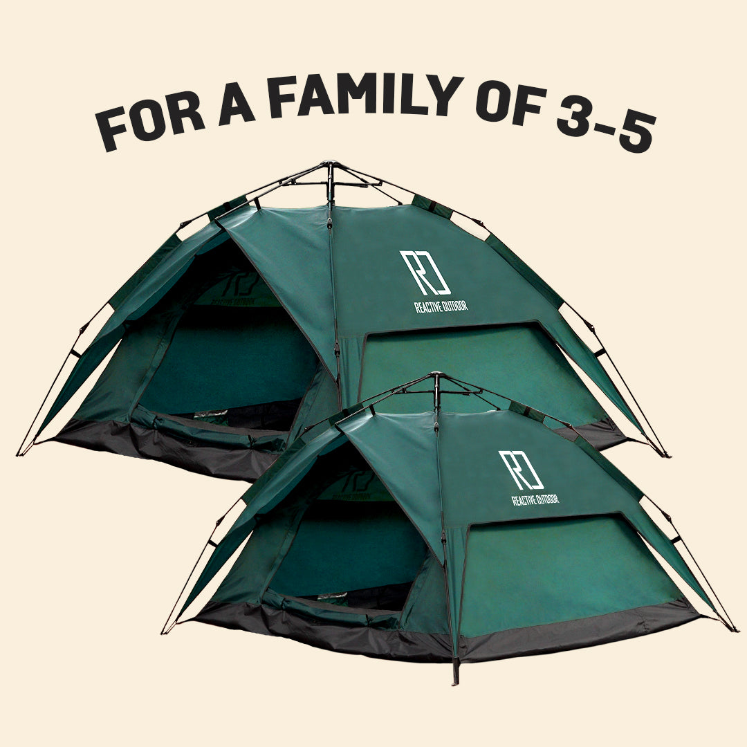 1 Small-Sized + 1 Large-Sized 3Secs Tent (Family Package, EU) + Free Camping Checklist